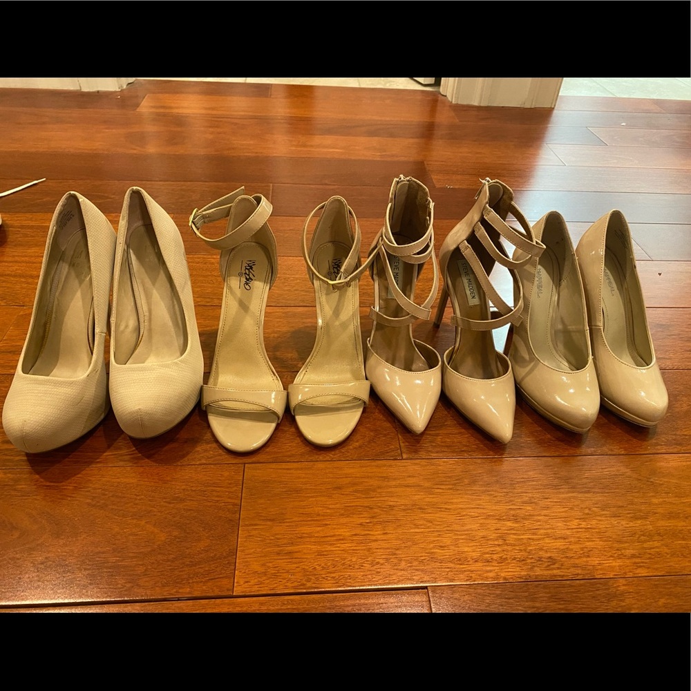 Bundle - 4 pairs of women’s nude heels